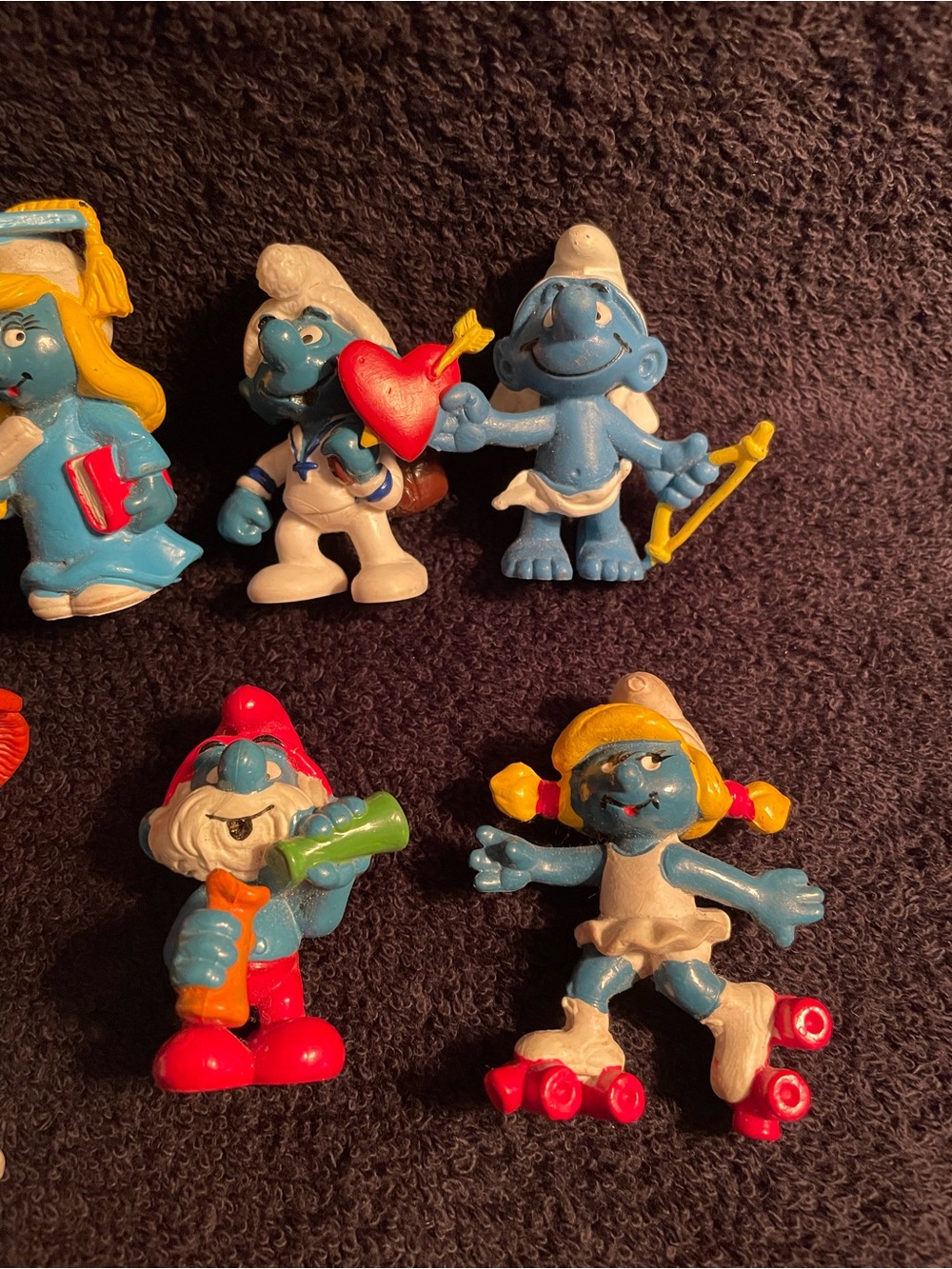 Vintage 1980’s Blue Smurf Figurines Lot of 10 - Picture 3 of 10